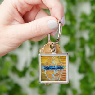 Splash on a fall evening keychain