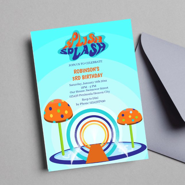 Splash Pad Birthday  Invitation (Invitation)
