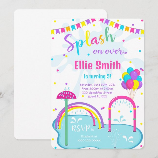 Splash Pad Invitation (Front/Back)