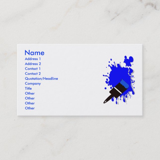 Splash Paint Business Card (Front)