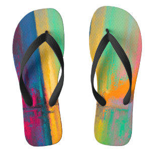 Splash paint flip flops