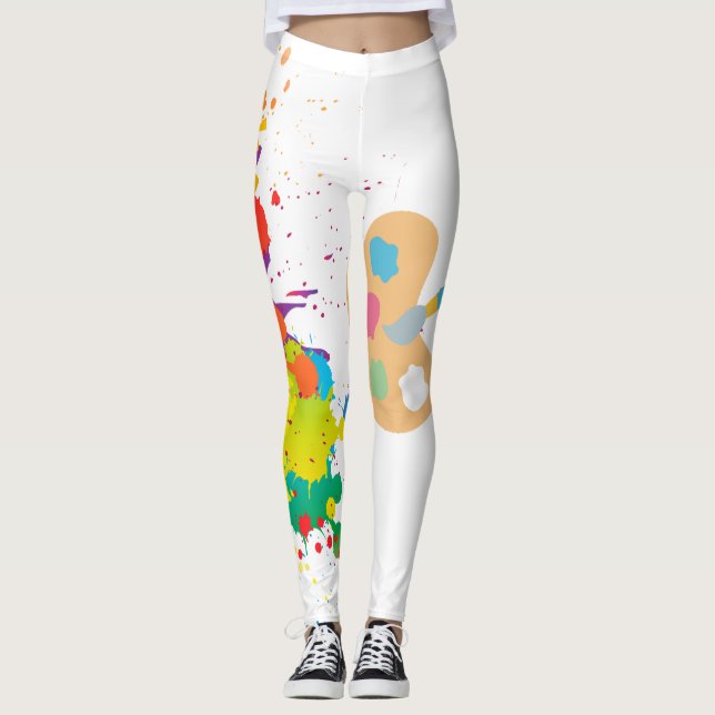 splash paint leggings (Front)