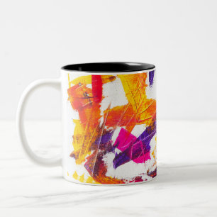 splash paint Two-Tone coffee mug