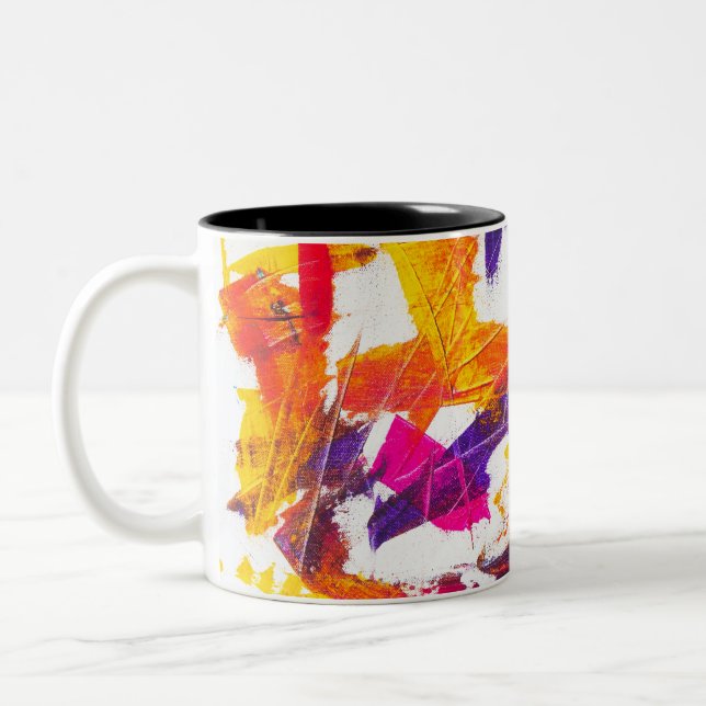 splash paint Two-Tone coffee mug (Left)