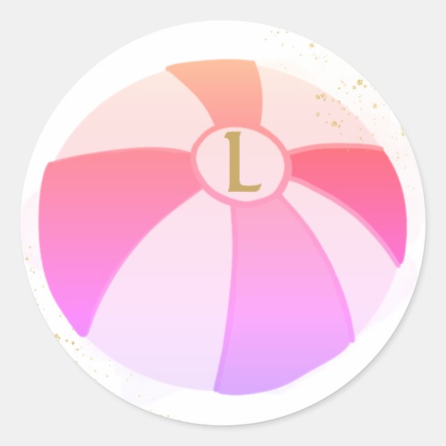 Splash Pool Party Birthday Classic Round Sticker (Front)