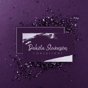 Splash Professional   Eggplant Purple Paint Smudge Business Card