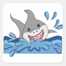 Splash Shark Sticker