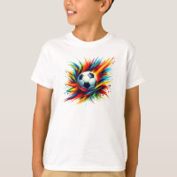 Splash Soccer Ball Futuristic Football Abstract