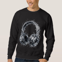 Splash Water Headphones Fluid Audio Music Art