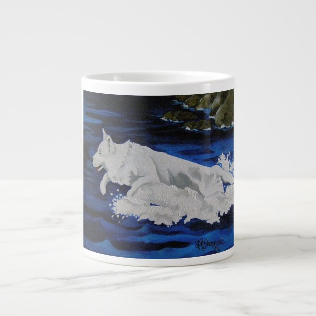 Splash White Dog Mug (Front)