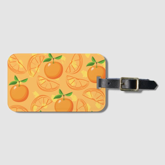 Splashes of Orange Luggage Tag (Front Horizontal)