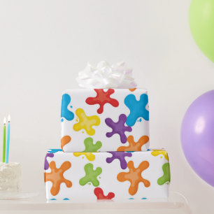 Splashes of paint themed party wrapping paper