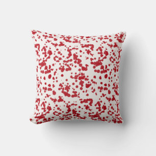 Splashes of red paint throw pillow