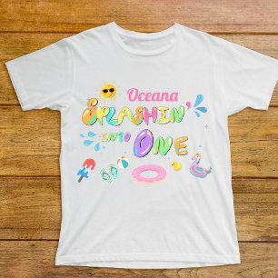 Splashin' into one first birthday Guest Of Honour Baby T-Shirt
