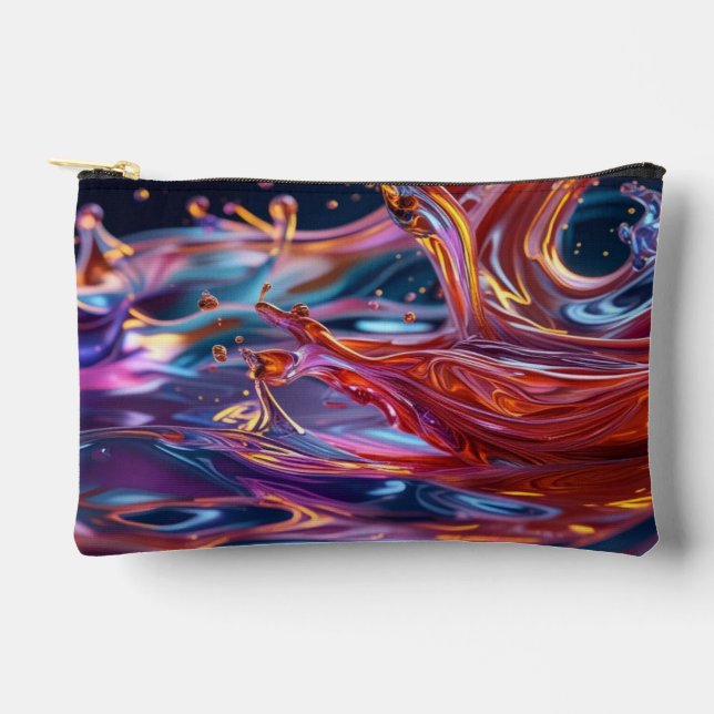 Splashing Colour Liquids Accessory Pouch (Front)