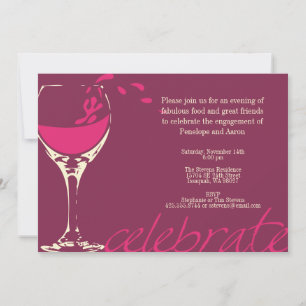 Splashing Merlot Party Invitation