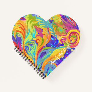 Splashy abstract art cheerful creativity notebook