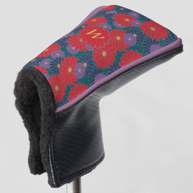 Splashy Fall Floral Putter Cover (3/4 Front)