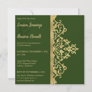 Splashy Gold Elegance Faire-part de mariage