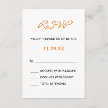 Splashy Monogram Wedding RSVP