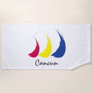 Splashy Sails_Paint-The-Wind_Cancun Beach Towel