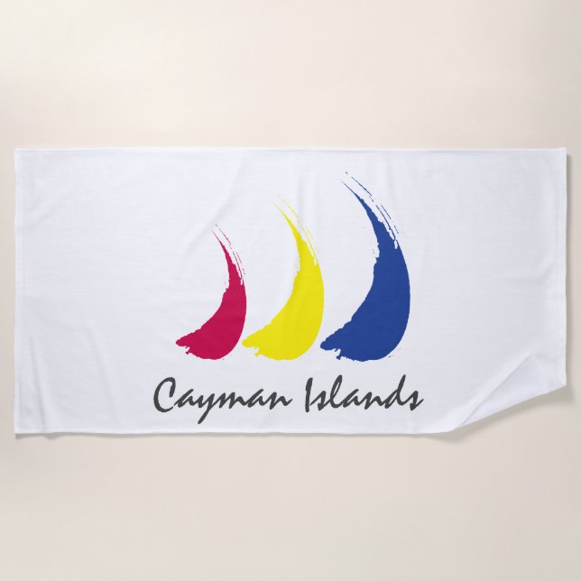 Splashy Sails_Paint-The-Wind_Cayman Islands Beach Towel (Front)