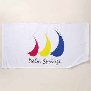 Splashy Sails_Paint-The-Wind_Palm Springs Beach Towel