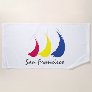 Splashy Sails_Paint-The-Wind_San Francisco Beach Towel