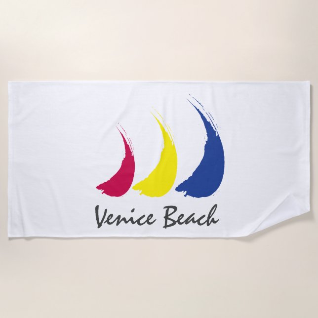 Splashy Sails_Paint-The-Wind_Venice Beach Towel (Front)