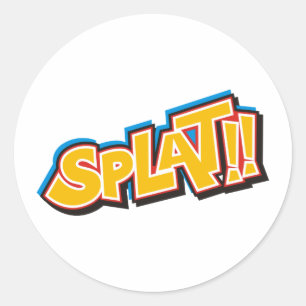 Splat Cartoon Bang Boom Classic Round Sticker
