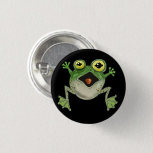 Splat! Silly Frog 1 Inch Round Button