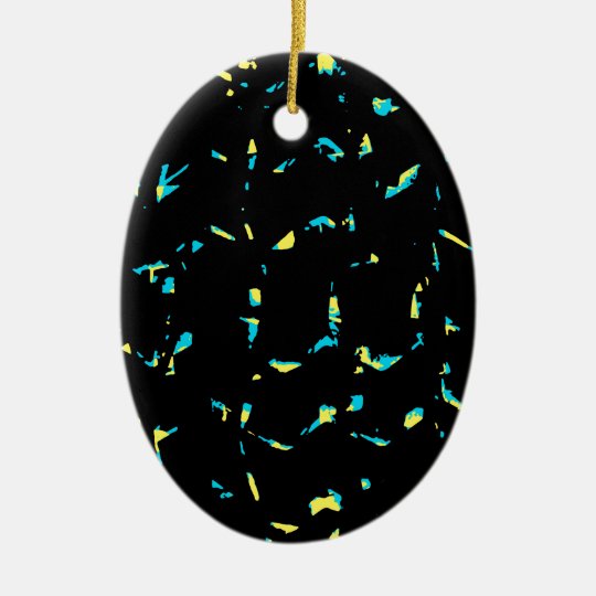 Splatter Abstract Dark Pattern Ceramic Ornament