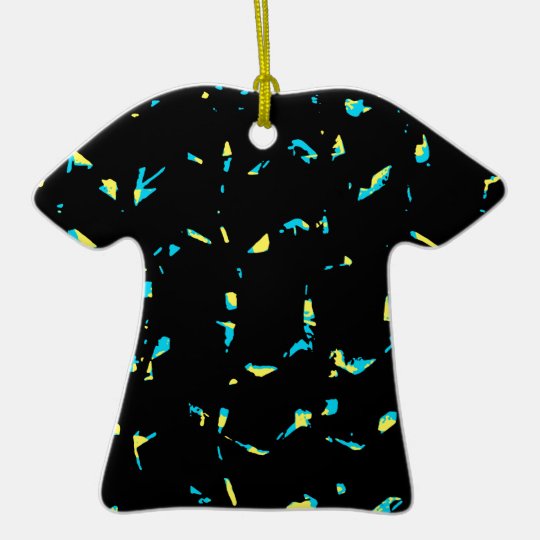 Splatter Abstract Dark Pattern Ceramic Ornament