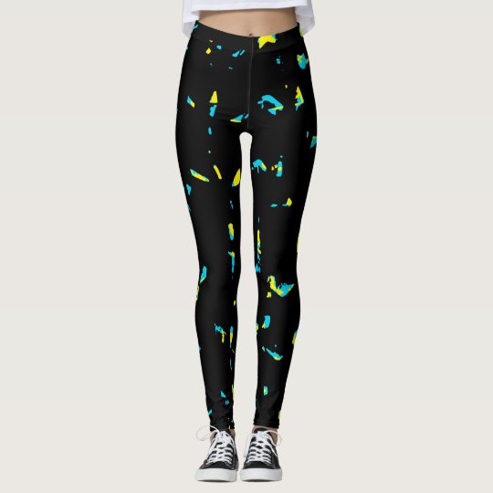 Splatter Abstract Dark Pattern Leggings