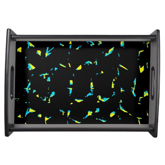 Splatter Abstract Dark Pattern Serving Tray
