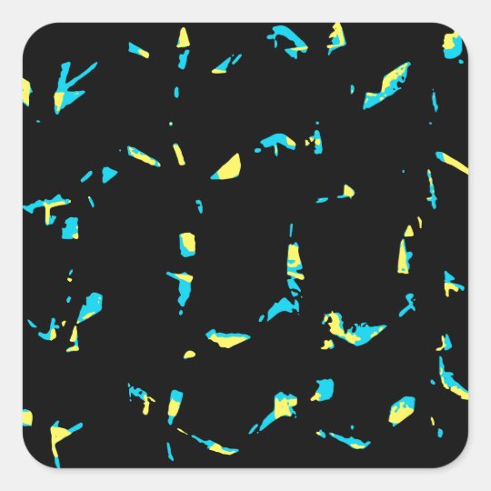 Splatter Abstract Dark Pattern Square Sticker