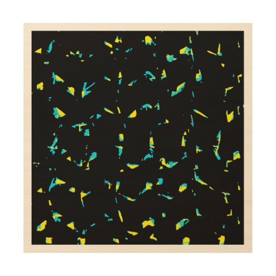 Splatter Abstract Dark Pattern Wood Wall Art