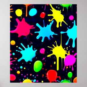 Splatter Art Burst Poster