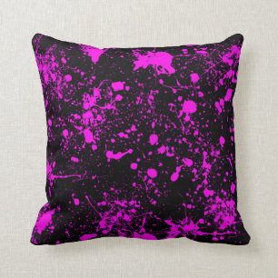 Splatter Art Pattern Throw Pillow