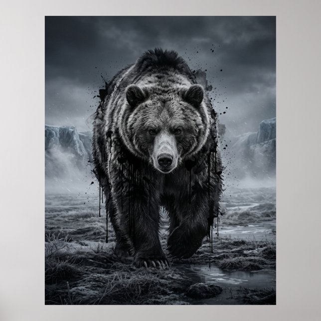 Splatter Bear Tundra Poster (Front)