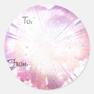 Splatter Christmas Classic Round Sticker