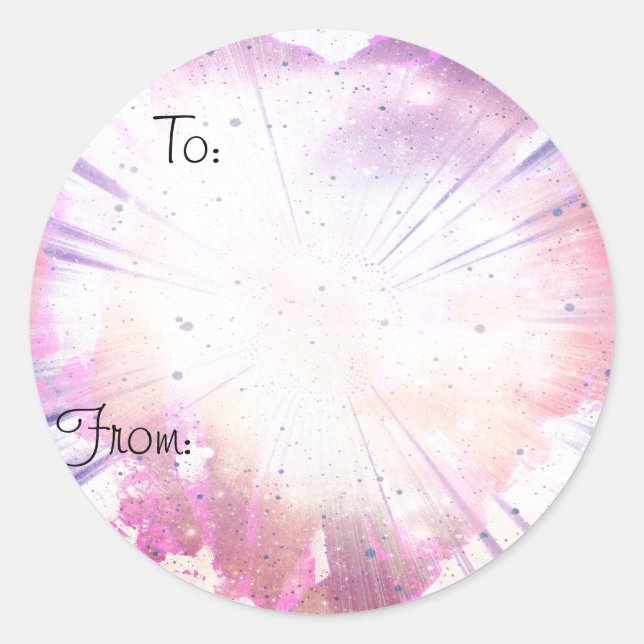 Splatter Christmas Classic Round Sticker (Front)