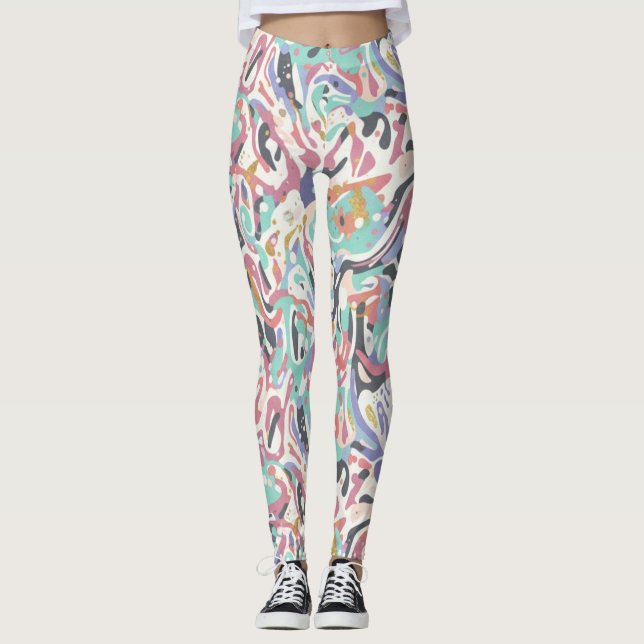 Splatter designed  leggings (Front)