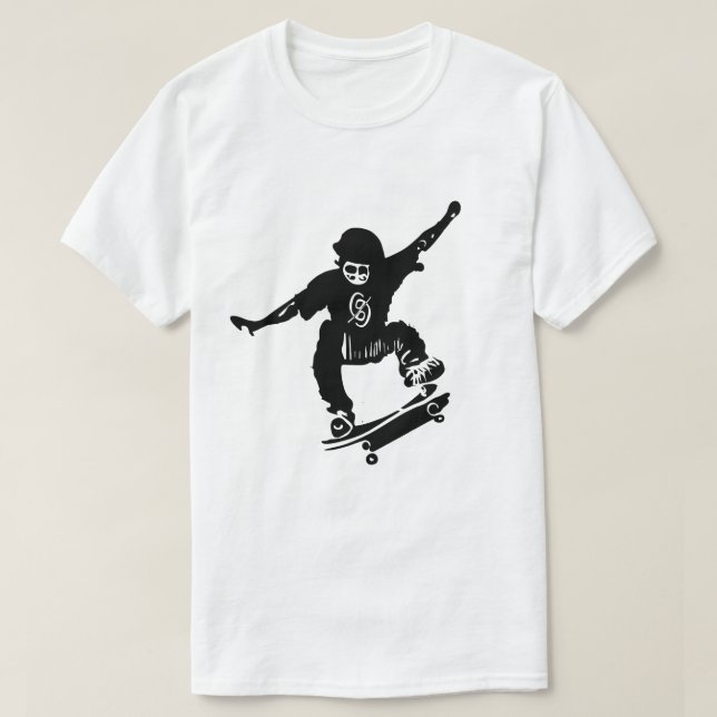 Splatter Graphic Skateboard T-Shirt (Design Front)