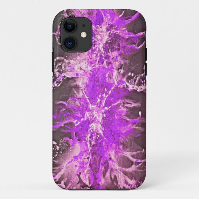 Splatter Grunge Design - purple Case-Mate iPhone Case (Back)
