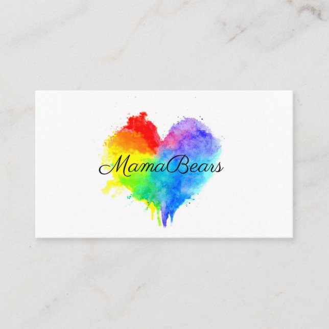 Splatter Heart Business Cards (Front)