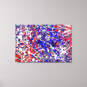 Splatter Kungpow Stretched Canvas Print
