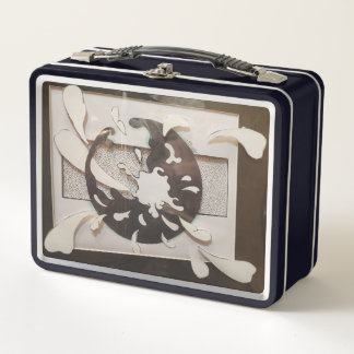 splatter metal lunch box
