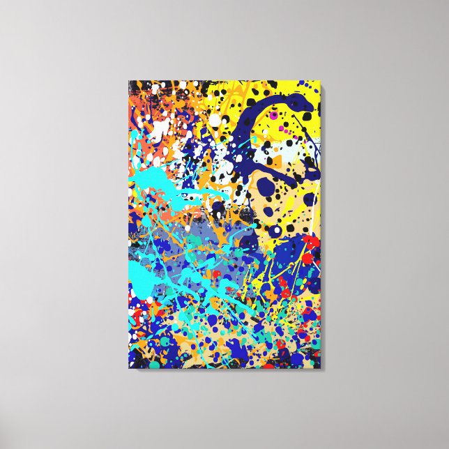 Splatter Multi Colors_02 Canvas Print  (Front)