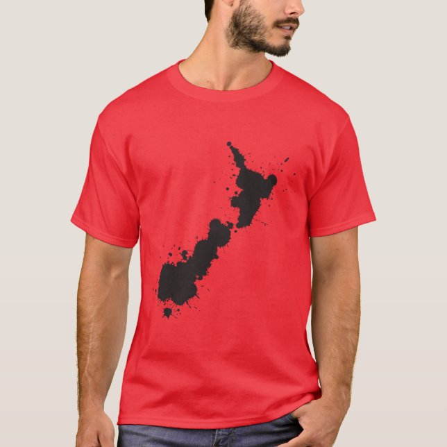 Splatter NZ Basic Dark T-Shirt (Front)